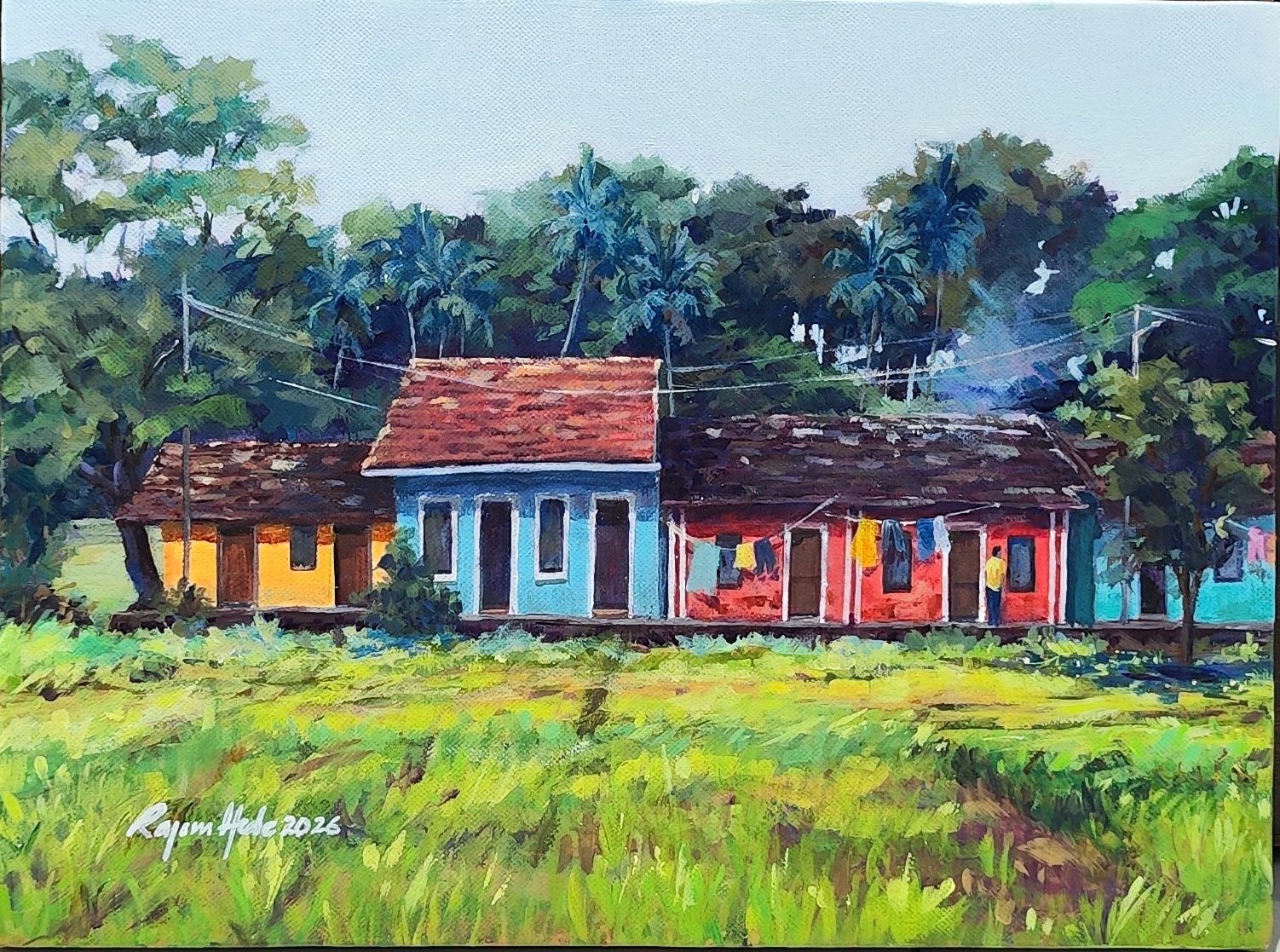 Click to zoom in and see brushstroke detail Pedda Bandh (original)